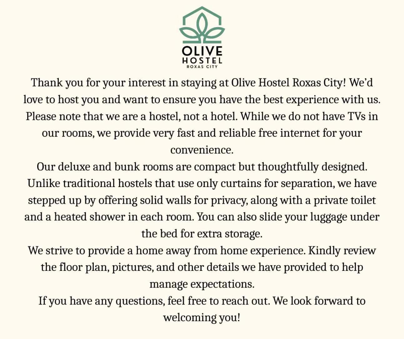 Olive Hostel Roxas City Bagian luar foto